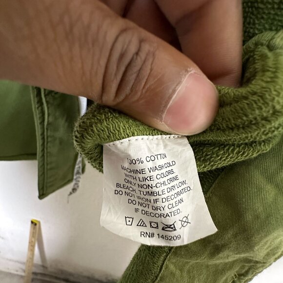 Attic Salt Military Graphic Jacket Army L Punch Today In The Face Green - Picture 7 of 14